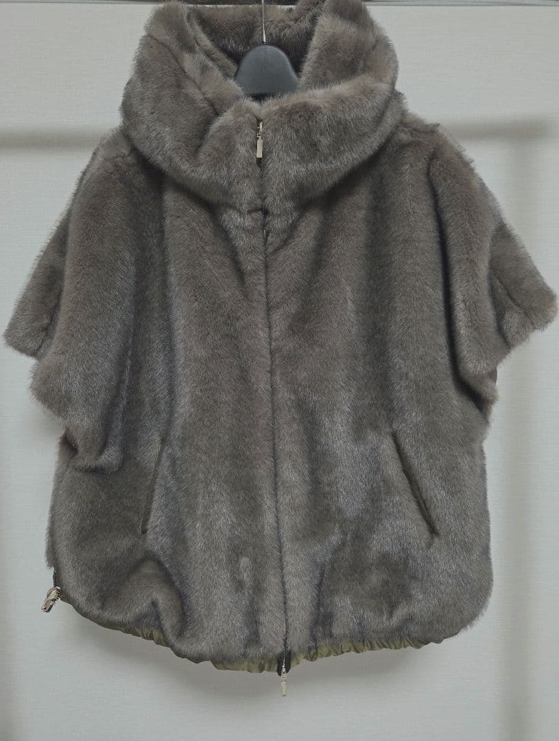 Eimee Law スタンドネックミンクファージャケットコート モカブラウン