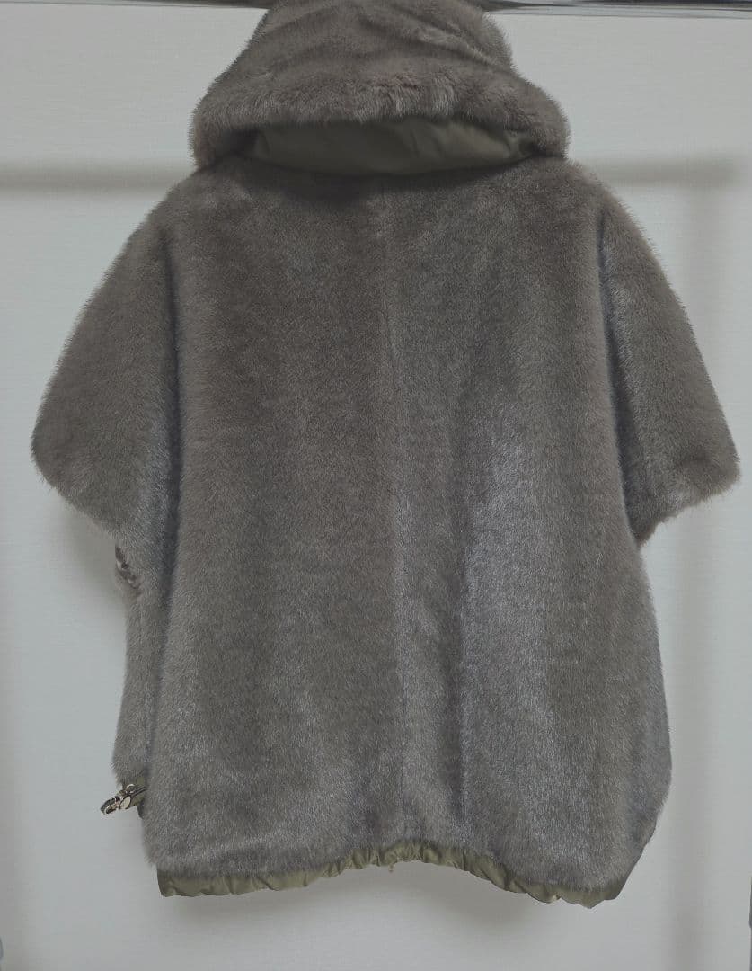 Eimee Law スタンドネックミンクファージャケットコート モカブラウン