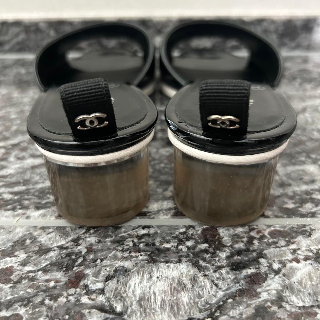 シャネル　ミュール　サンダル　ココマーク　36.5 黒