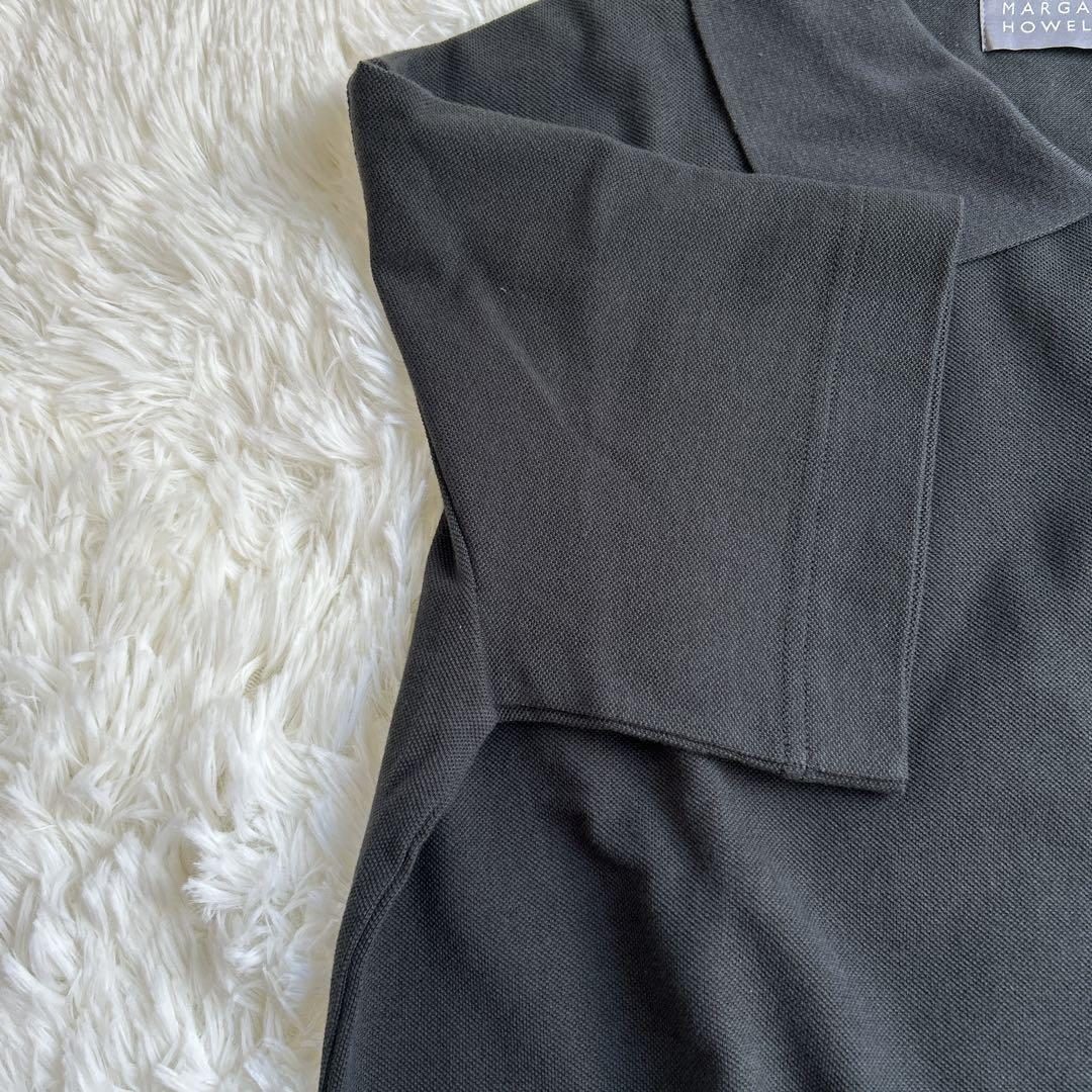 マーガレットハウエル オーガニックコットン ポロシャツ 24ss ブラック II