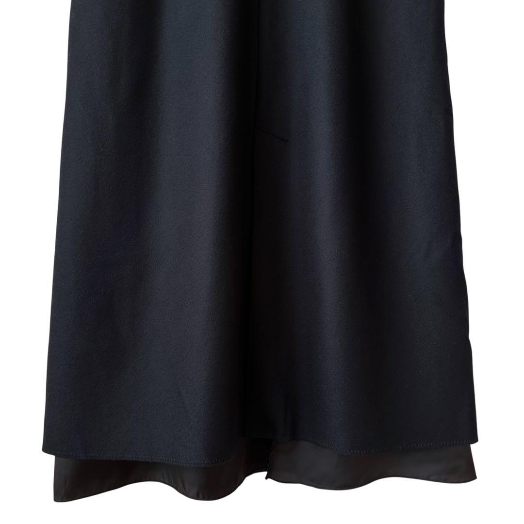 ebure / 24AW ライトメルトンワンピース ロング丈 ウール100%