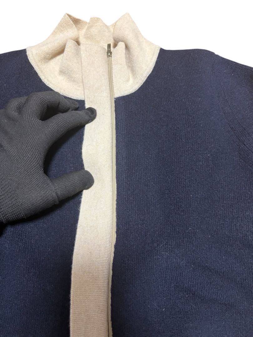 【新品タグ付】MaxMara カシミヤ混 アンサンブル セットアップ S 紺