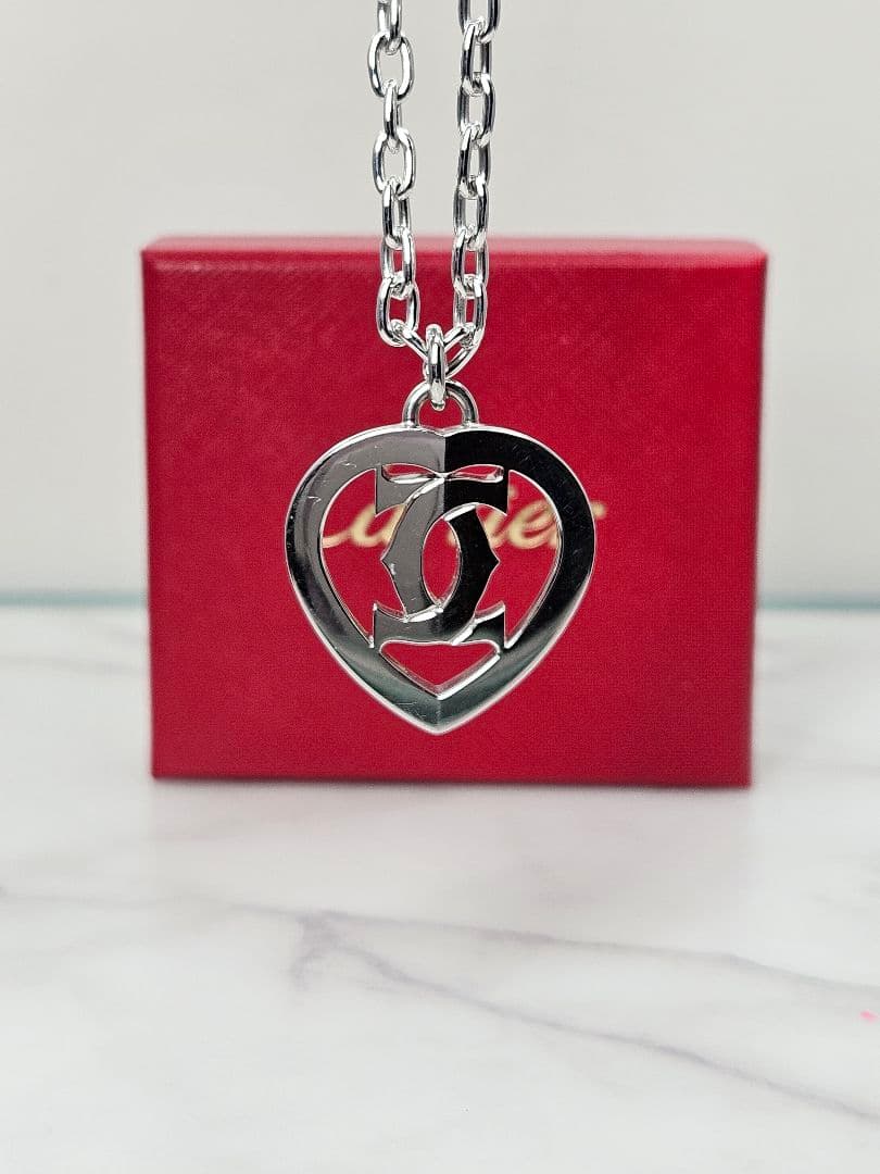 Cartier カルティエ 2C ハート モチーフ バッグチャーム