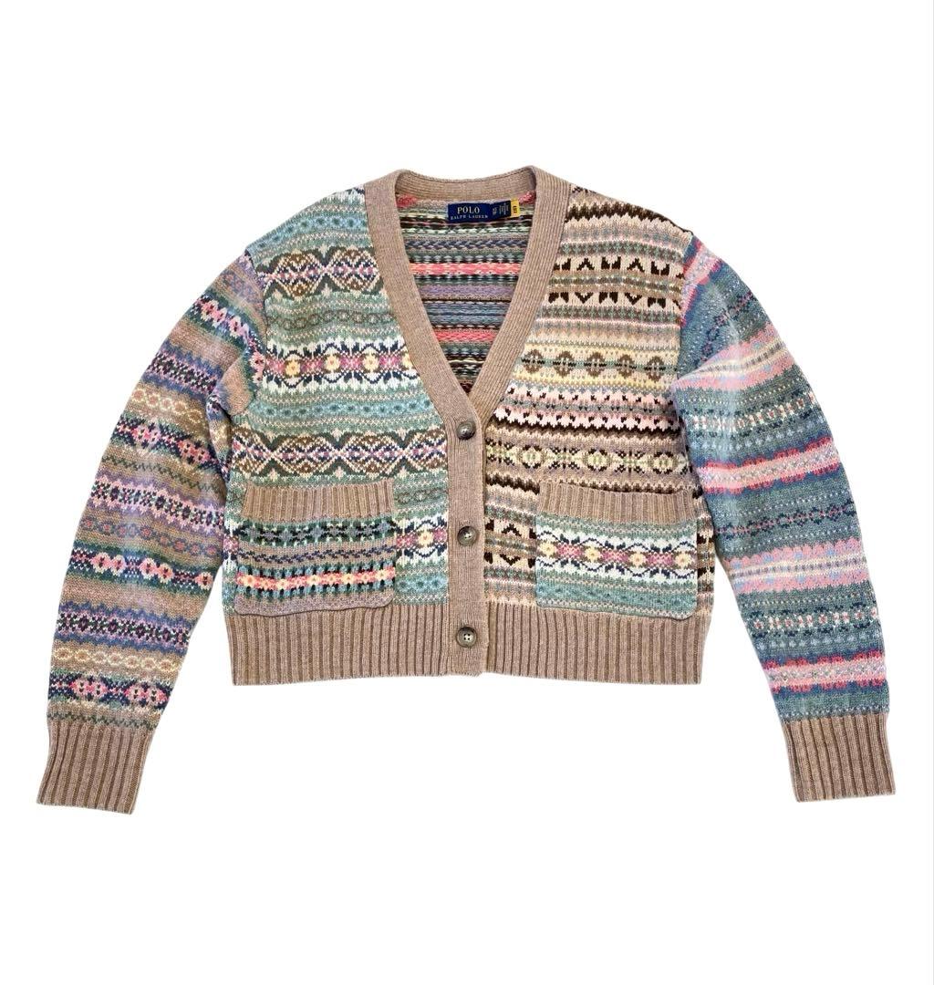 即完売品⭐︎美品⭐︎ラルフローレン⭐︎パネルド フェア アイル Vネック カーディガン