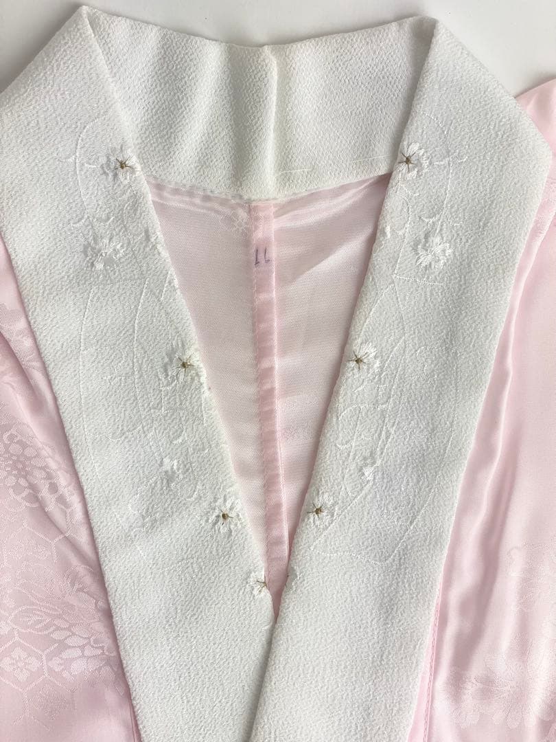 【在庫一掃セール！43枚セット】刺繍半衿付き　長襦袢　振袖用　D