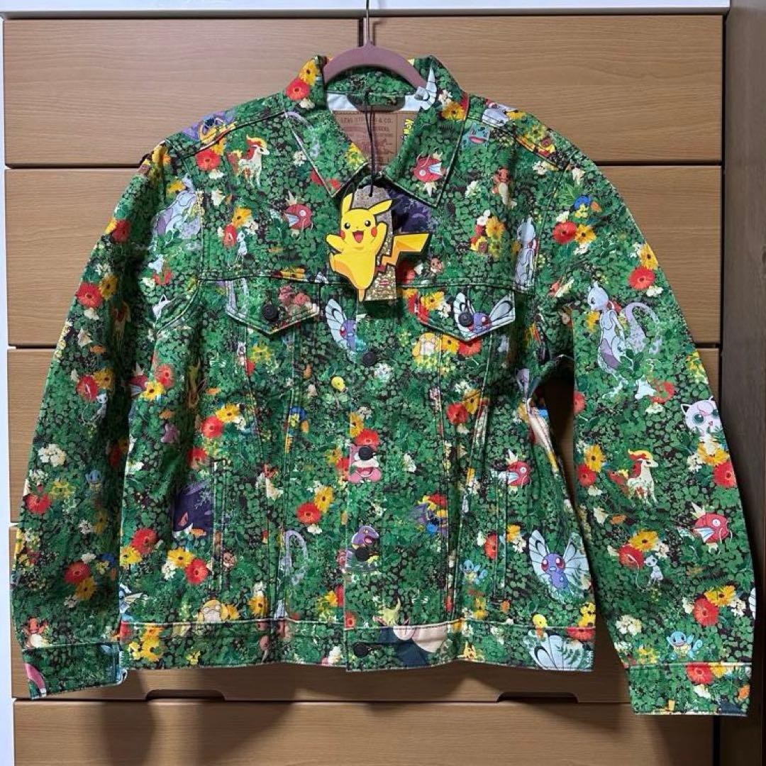 ※週末まで値下げ　Levi's × Pokémon 花柄デニムジャケット L