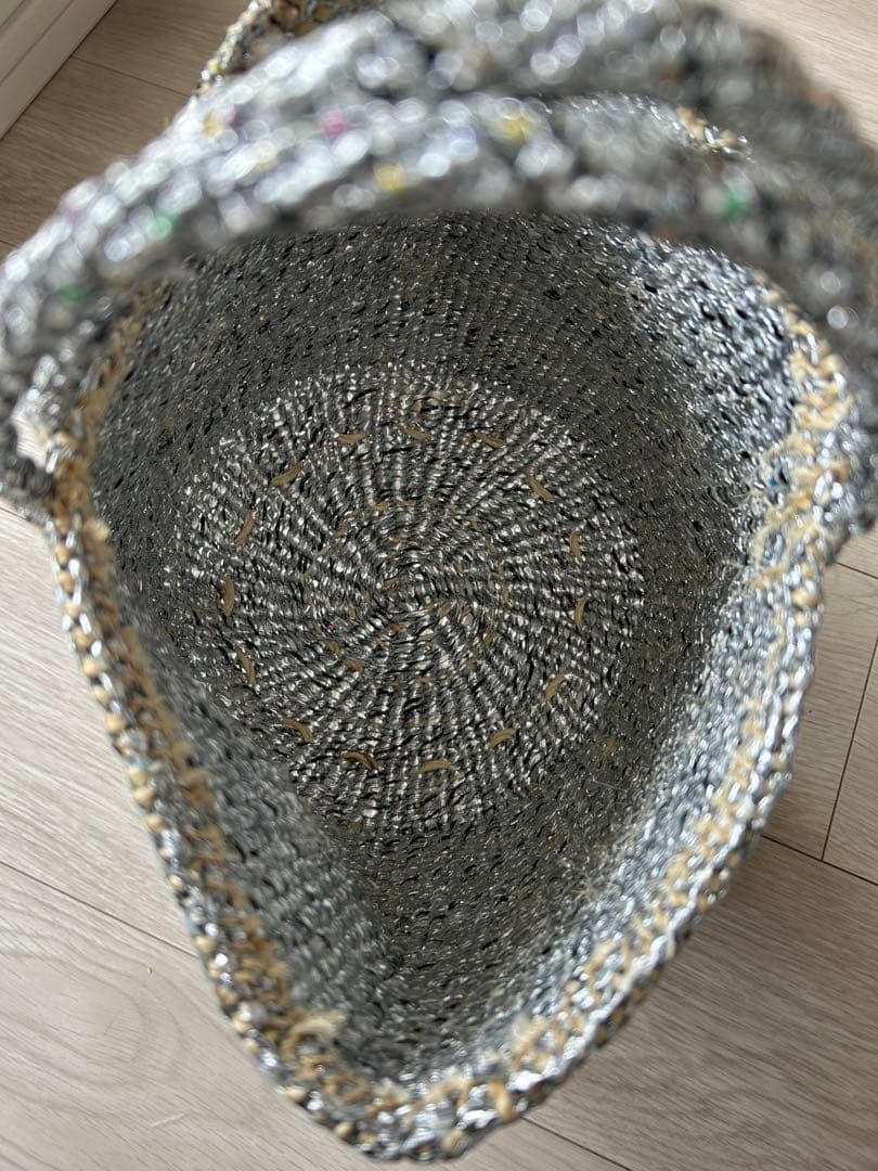 rectangle シルバーバスケット　ビッグトート