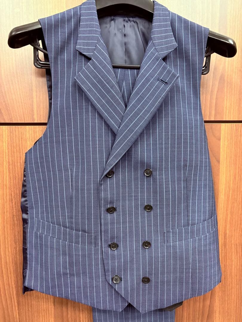 美品 TENORAS スリーピース ブルーストライプ スーツM