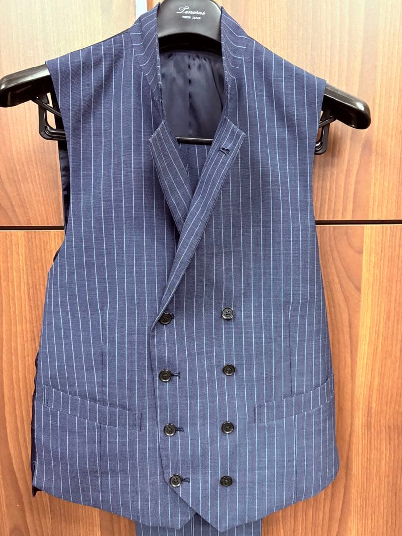 美品 TENORAS スリーピース ブルーストライプ スーツM