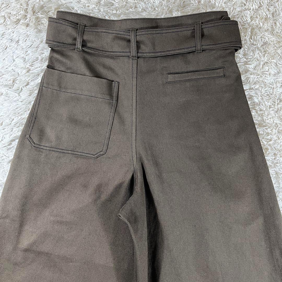 ✨極美品 マックスマーラ ベルテッド2タックワイドカーゴパンツ カーキ 40