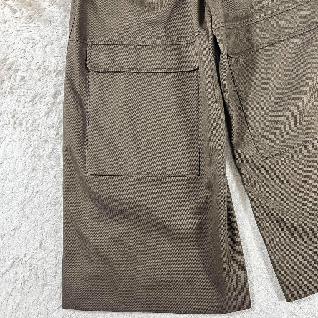 ✨極美品 マックスマーラ ベルテッド2タックワイドカーゴパンツ カーキ 40