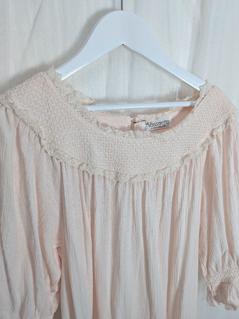 レトロ　ヴィンテージ　デッドストック　ロングワンピース　ナイトドレス　レース