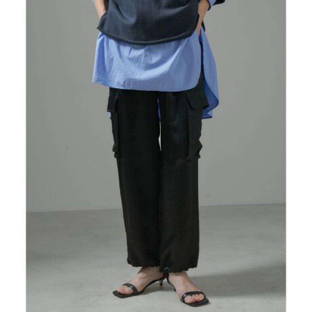 ブライトカーゴパンツ　ブラック＆ホワイト