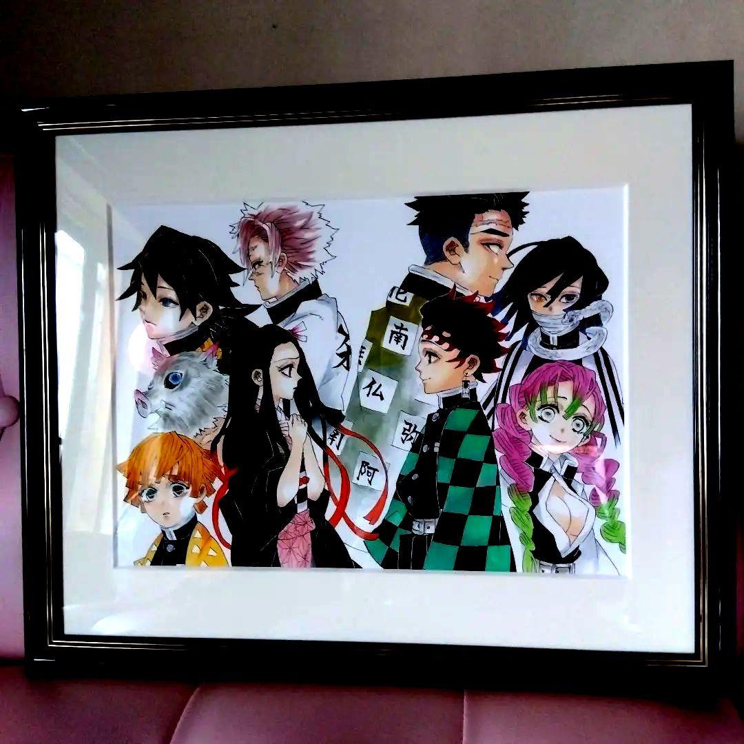 鬼滅の刃、高級複製原画。額入り【正規品】