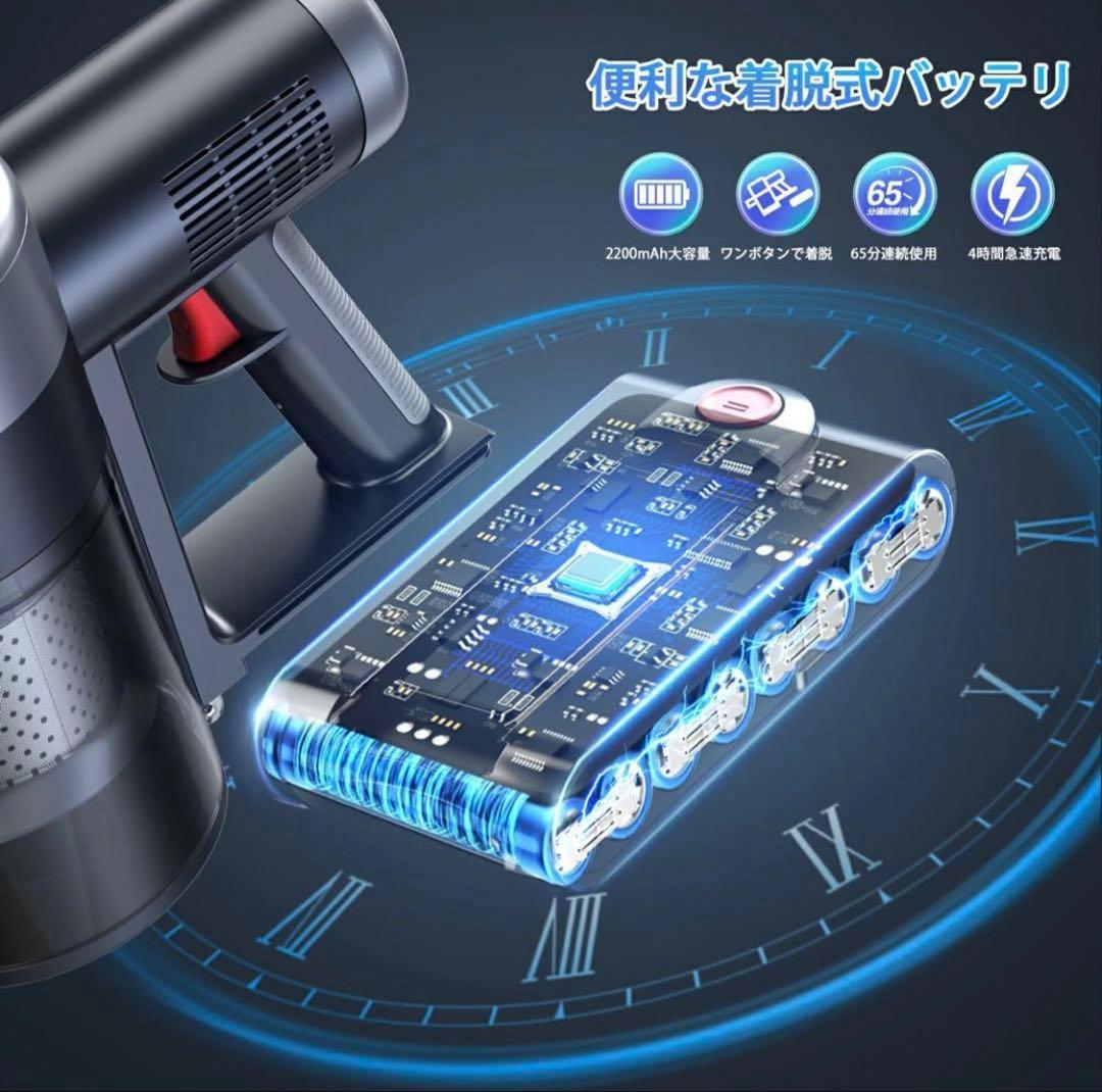 掃除機　楽天12連冠達成　65Kpa超強力! 革新版グリーンLEDライト