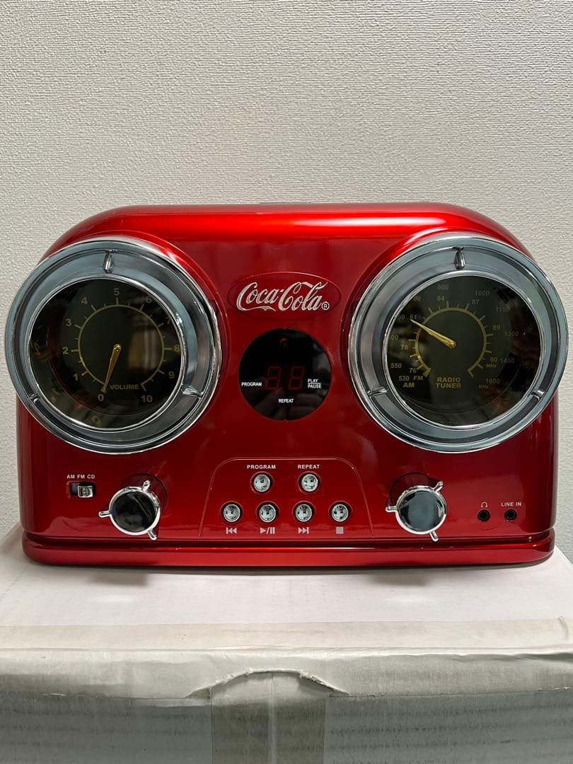 【極美品】コカコーラBRAND CDラジオプレーヤー（fm/am）