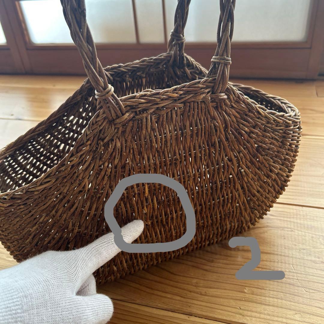 青森　あけび　かご　かごバッグ　松野屋