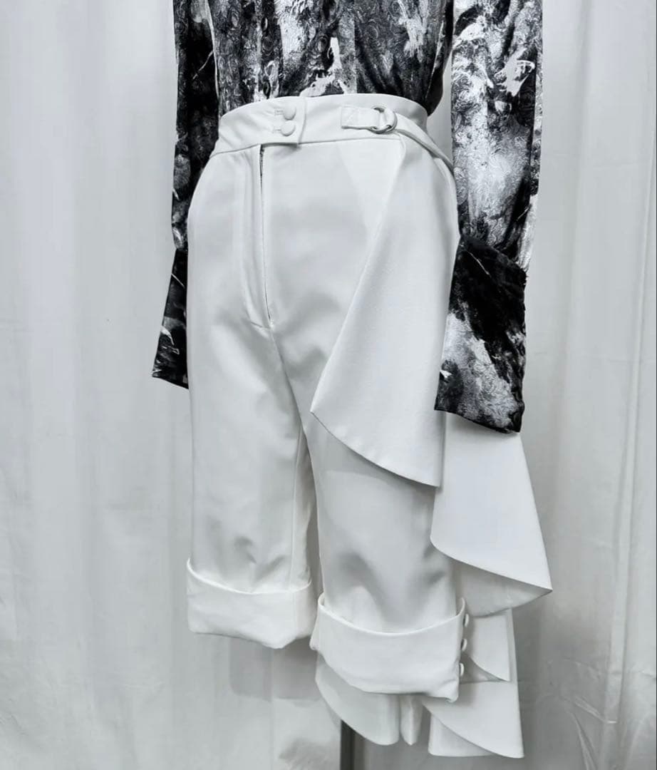 【1/4まで】ATELIERBOZ フィリベールパンツ ホワイト×ボルドー