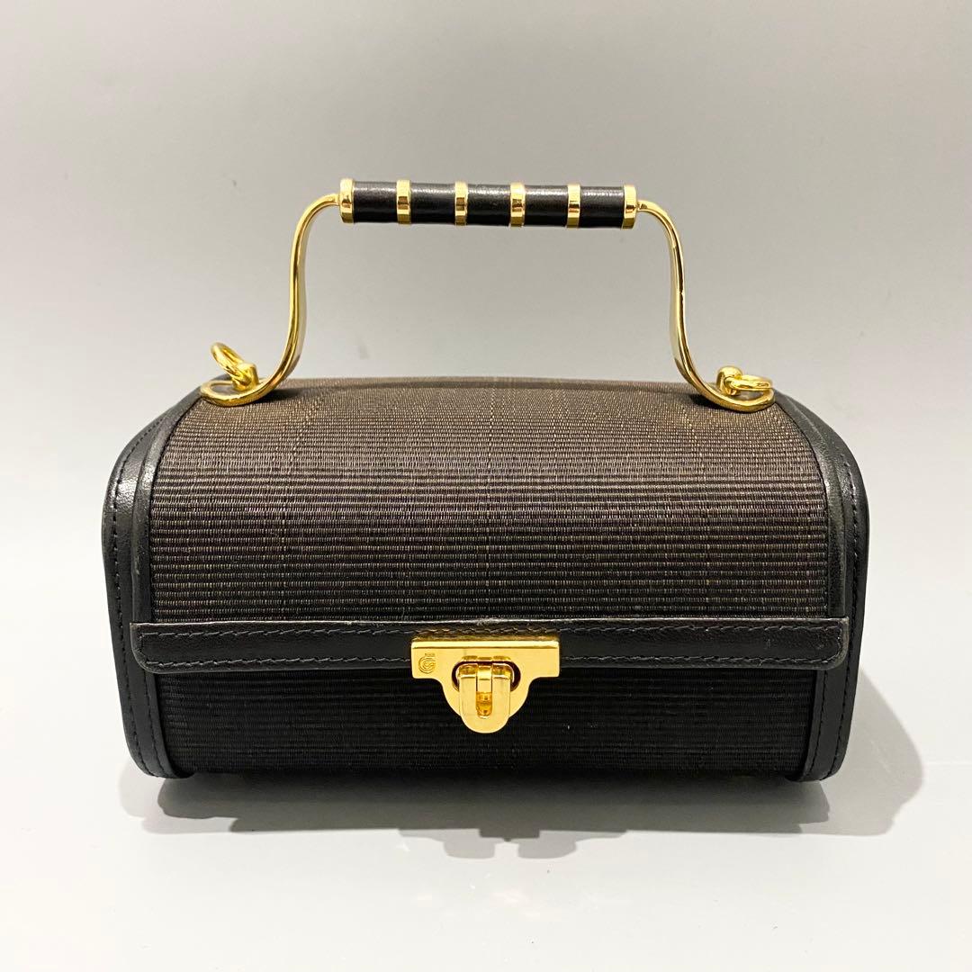 極美品 comtess コンテス ホースヘアー ミニバニティバッグ