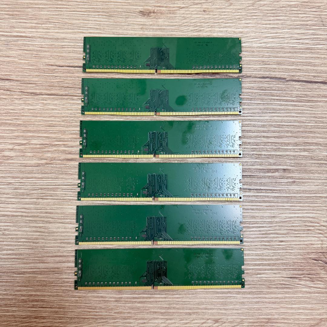 【BUFFALO】 DDR4-2400 GB メモリ6枚セット計24GB