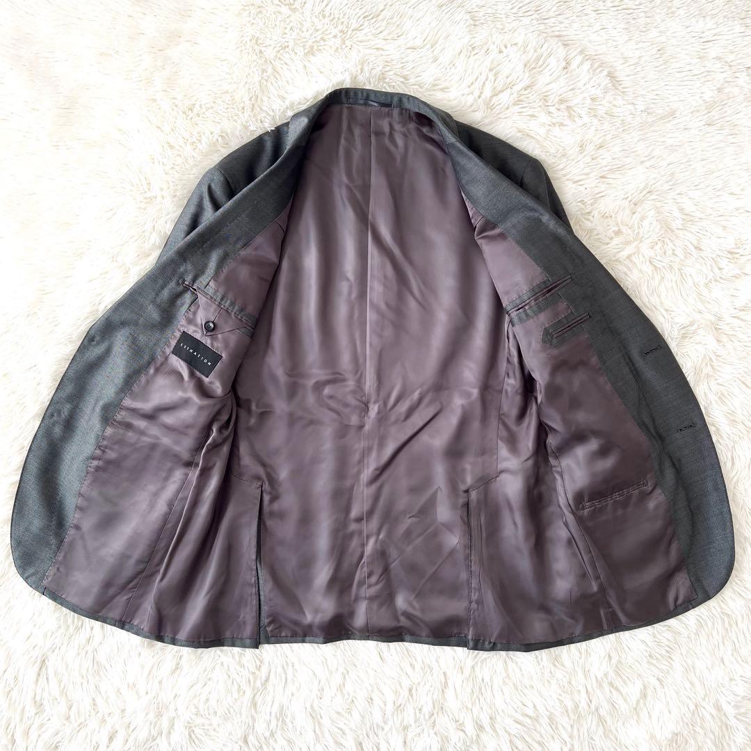 ESTNATION×PIACENZA 高級シルク混スーツ シルバー 50