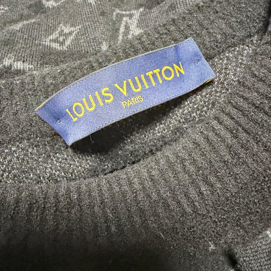 【超美品】LOUIS VUITTON ブラックニットセーター ディストレスト