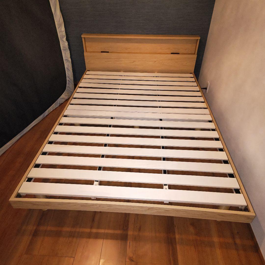 ダブルベッドフレーム 配達不可 引取限定