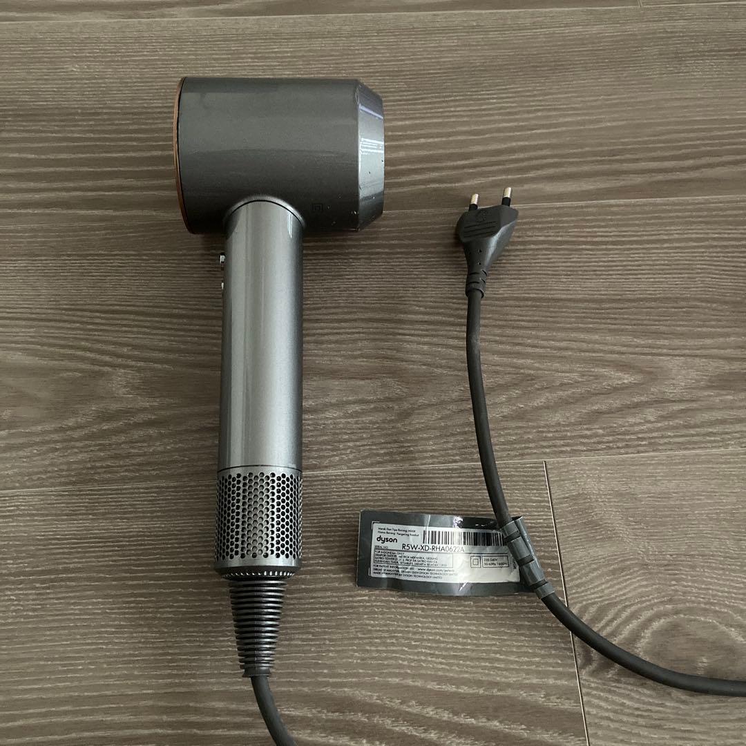 Dyson グレー ヘアドライヤー 2ピンプラグ　海外仕様