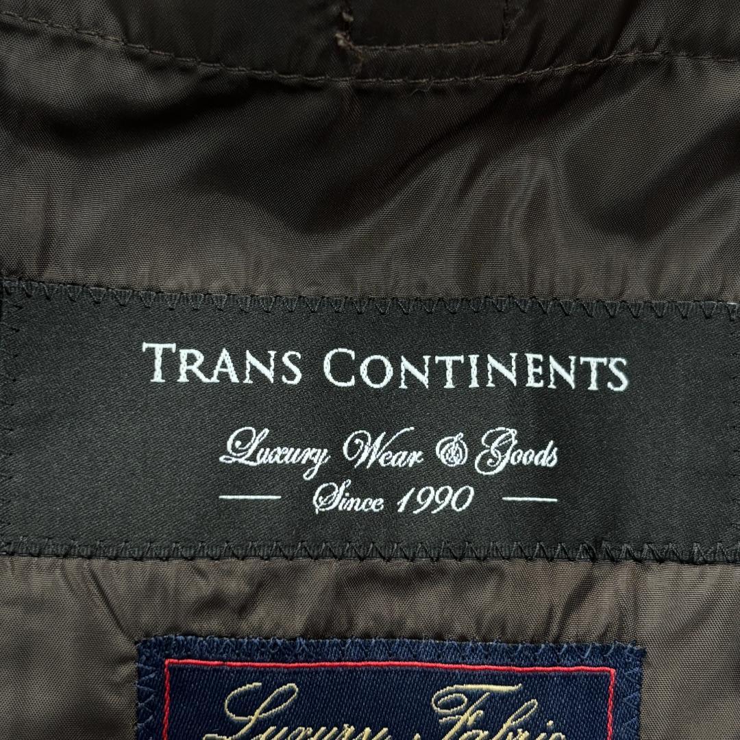 【美品・MOONヘリンボーン生地】トランスコンチネンツ/ジャケット/紺/L