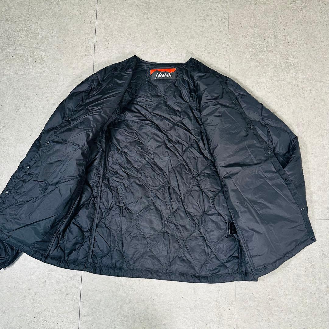 NANGA ナンガ 焚火キルトダウンカーディガン インナーダウンジャケット 黒