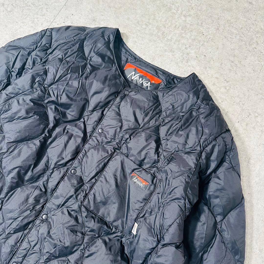 NANGA ナンガ 焚火キルトダウンカーディガン インナーダウンジャケット 黒