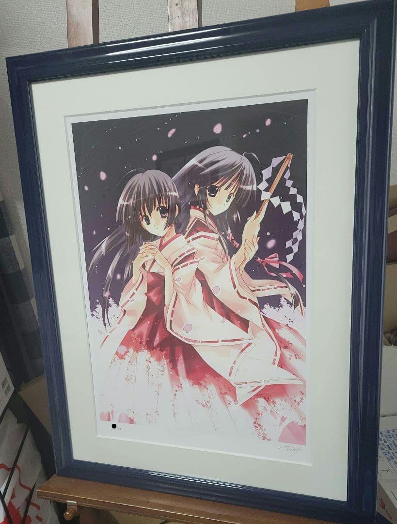 版画　『２人の巫女』七瀬葵