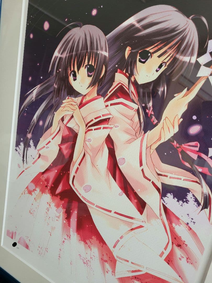 版画　『２人の巫女』七瀬葵