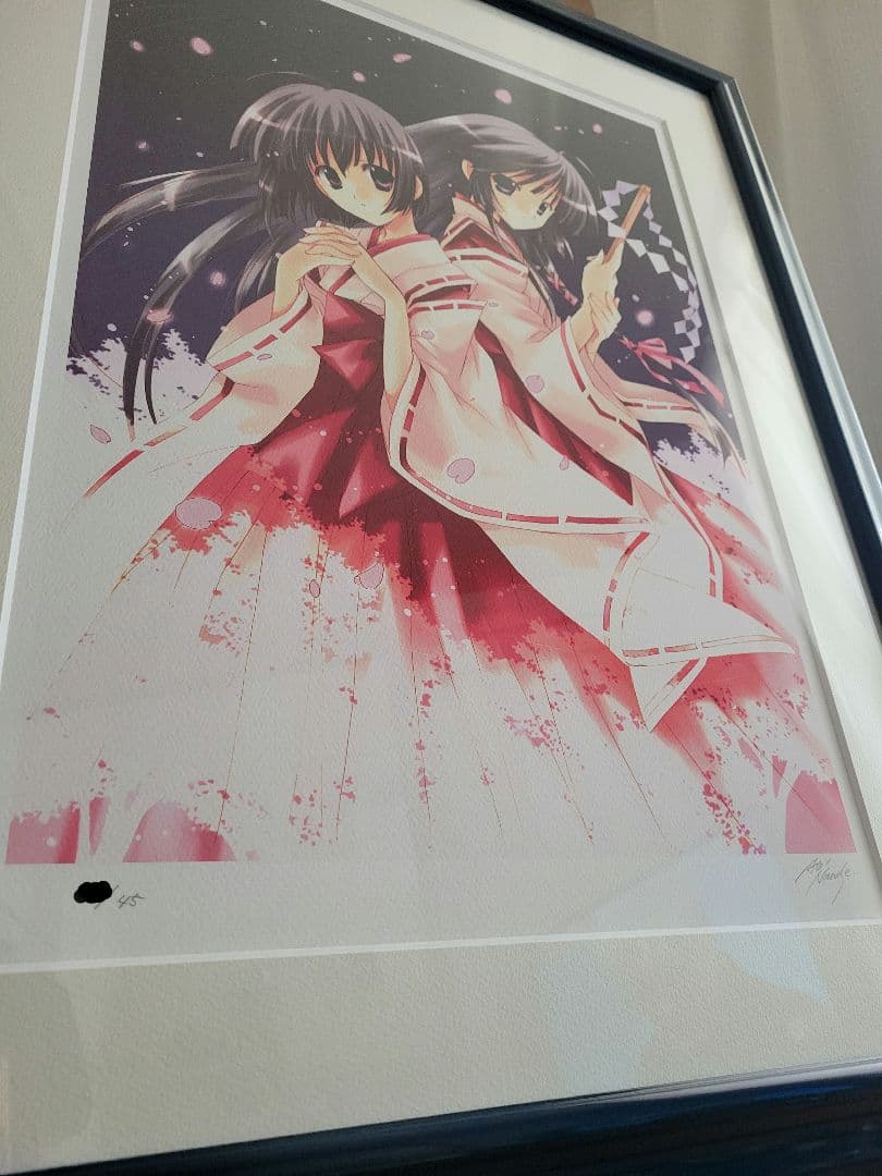 版画　『２人の巫女』七瀬葵