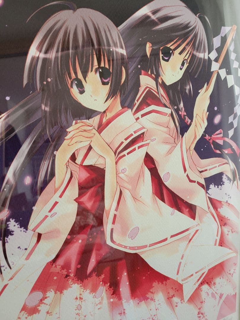 版画　『２人の巫女』七瀬葵