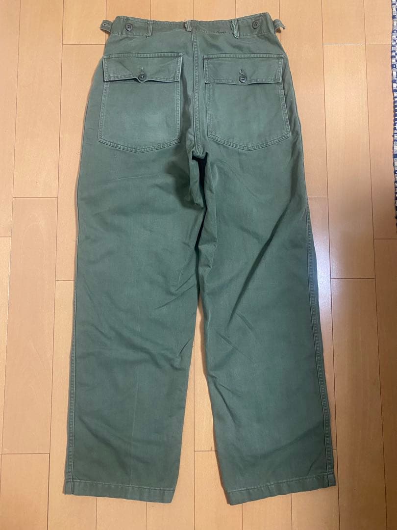 1960s アメリカ軍 コットンサテン ベイカーパンツ サイドアジャスター