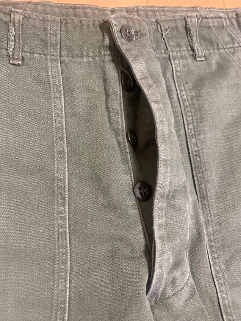 1960s アメリカ軍 コットンサテン ベイカーパンツ サイドアジャスター