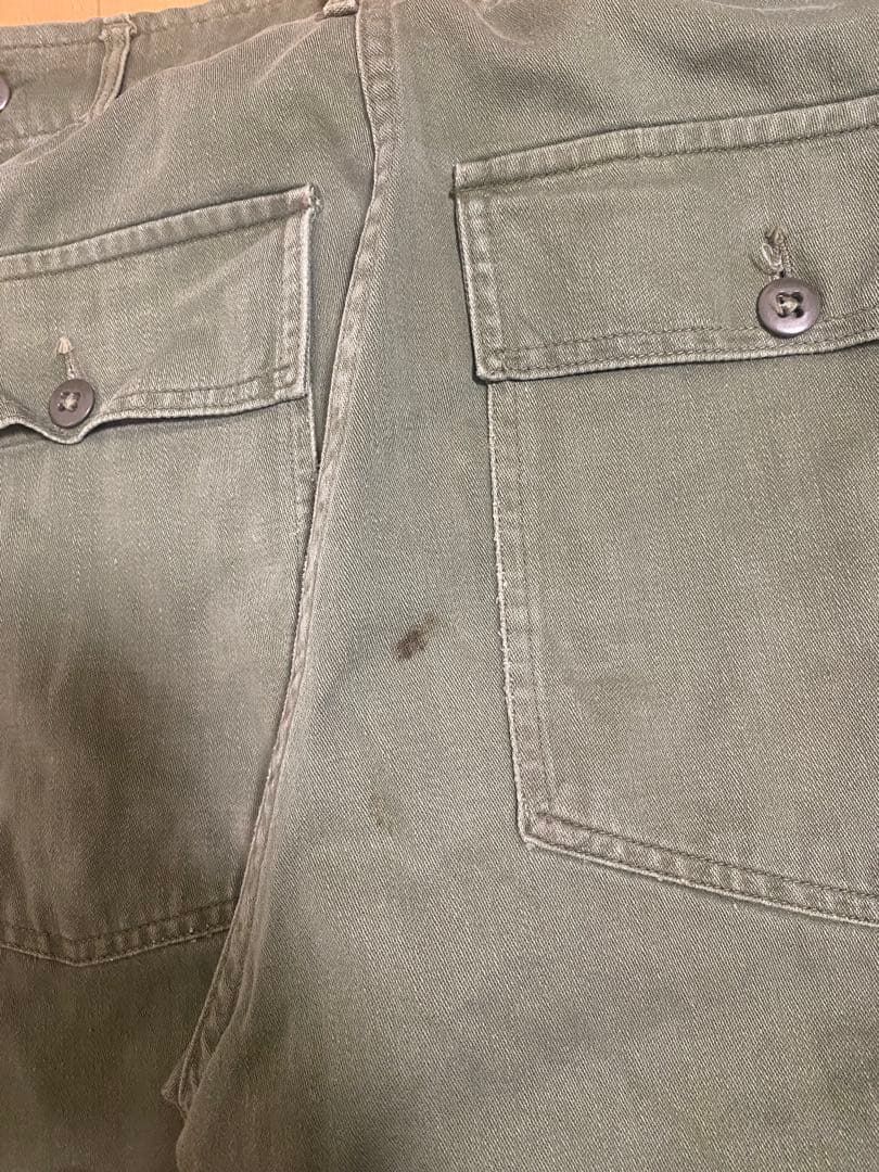 1960s アメリカ軍 コットンサテン ベイカーパンツ サイドアジャスター