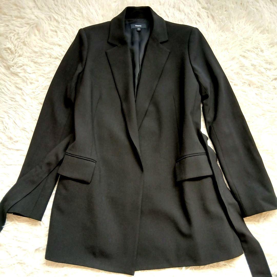 【未使用級】【Theory】22AW Saxony ベルト付きラップジャケット