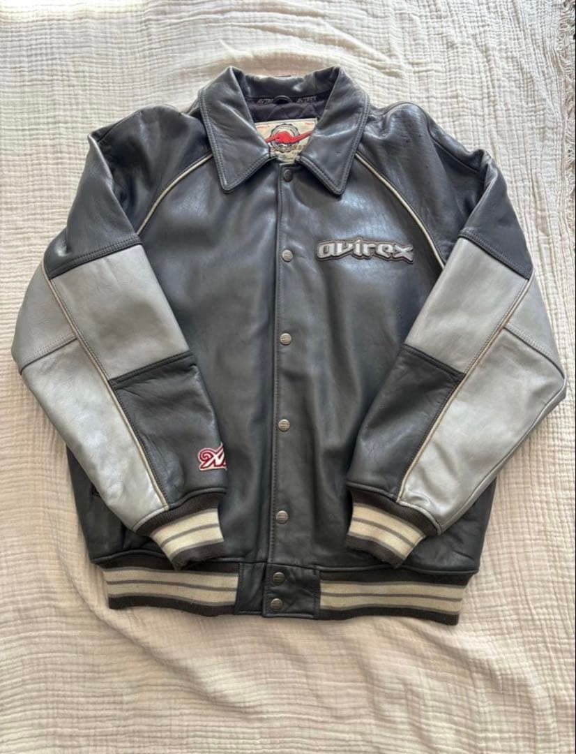 AVIREX Lether Varsity レザー バーシティージャケット