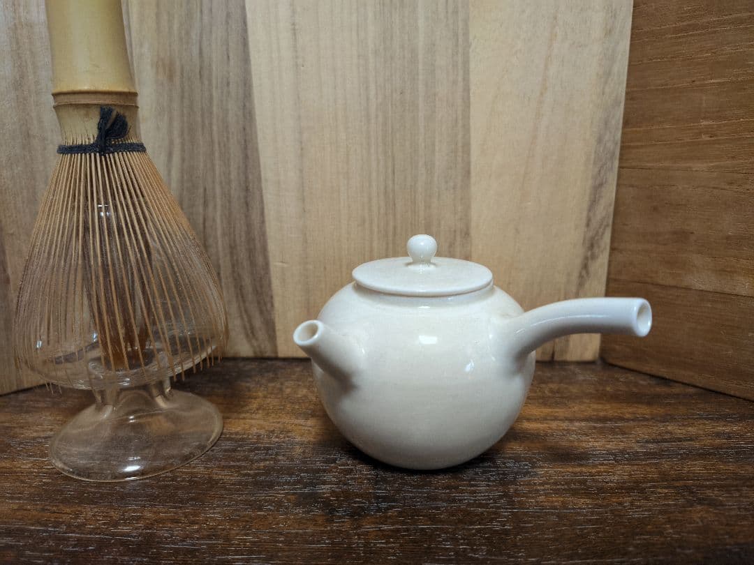 京都 清風 与平 帝室技芸員 急須 茶注 太白 白磁 横手 煎茶器 煎茶道具