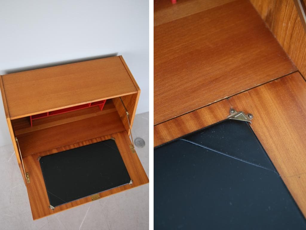 英国アンティークチーク古木ライティングビューロー/木製デスク/勉強机89-207