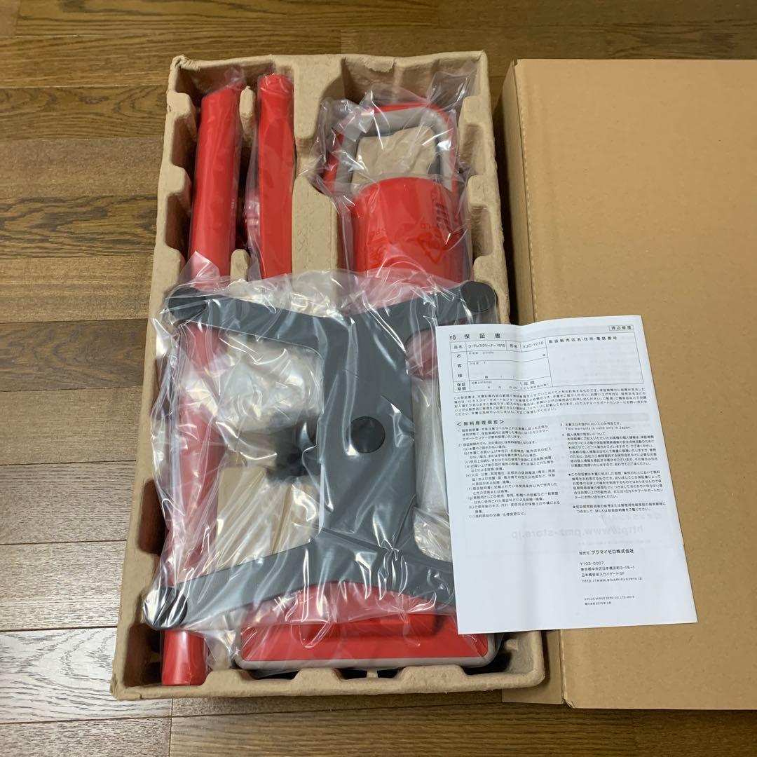 ±0 掃除機　プラスマイナスゼロ スティッククリーナー XJC-Y010 レッド