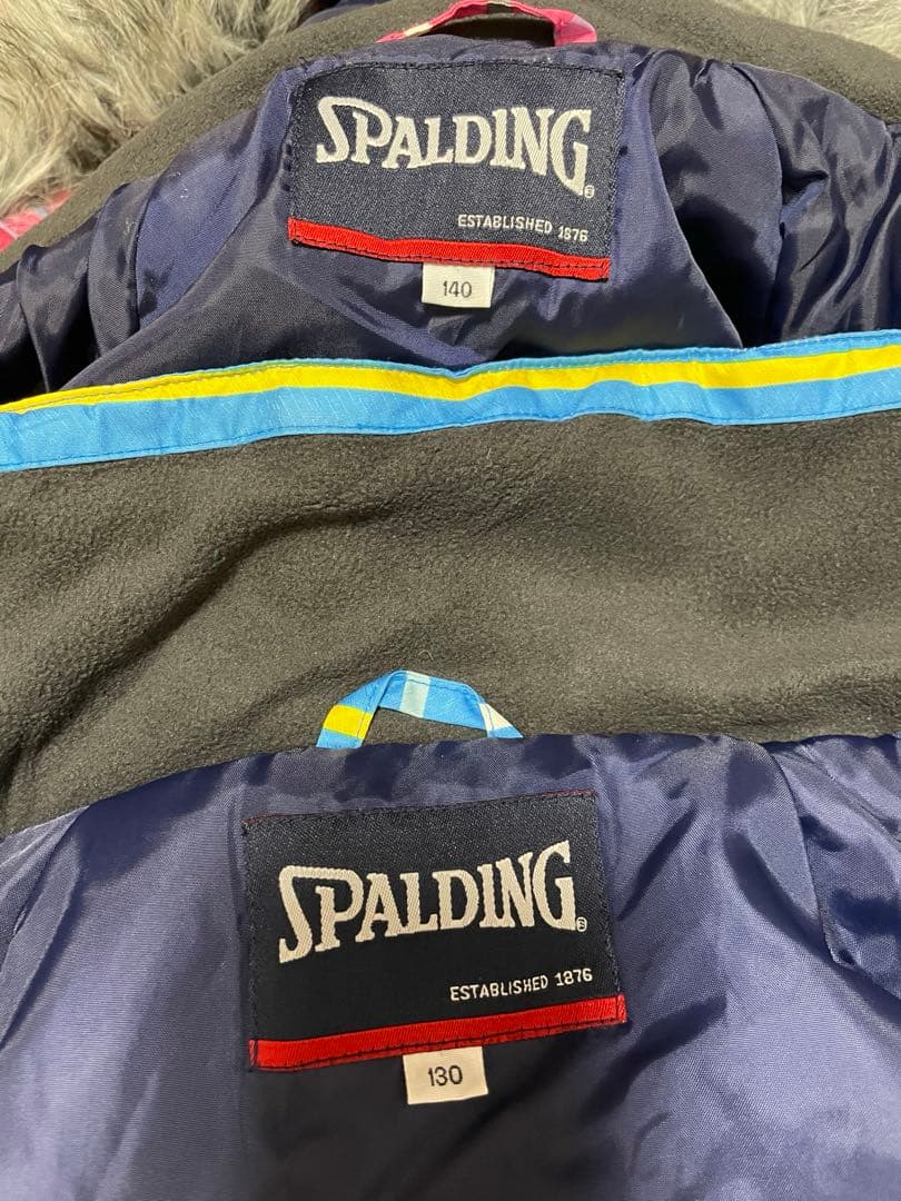 子ども用スキーウェア ⭐︎ SPALDING 140&130セット⭐︎手袋ゴーグル付