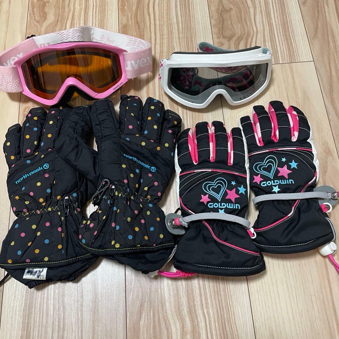 子ども用スキーウェア ⭐︎ SPALDING 140&130セット⭐︎手袋ゴーグル付