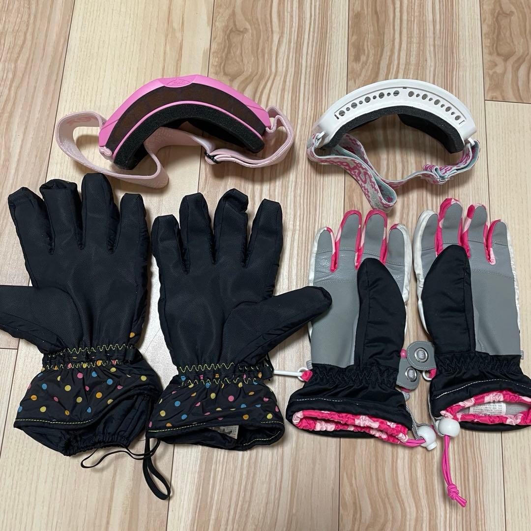 子ども用スキーウェア ⭐︎ SPALDING 140&130セット⭐︎手袋ゴーグル付