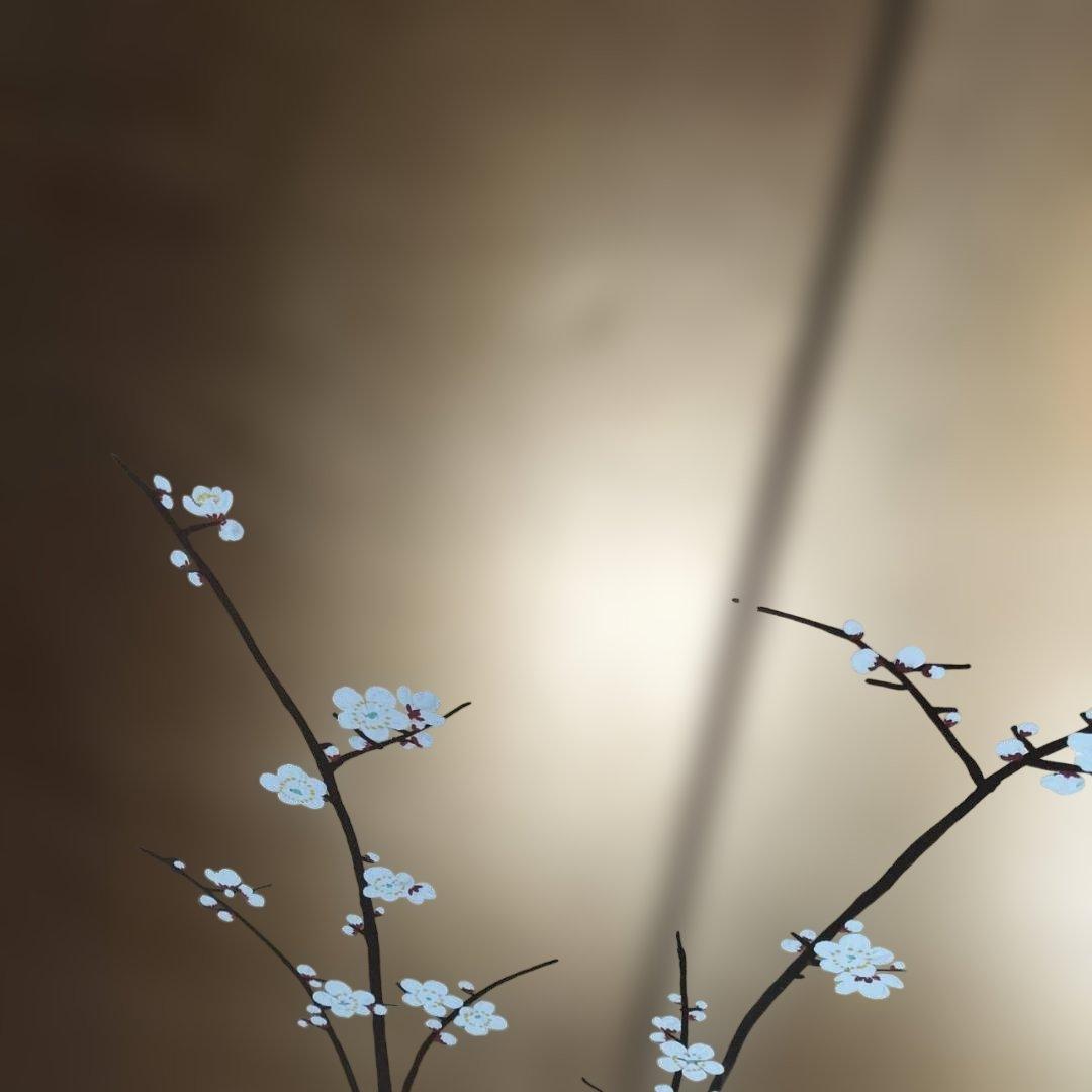 ◇金箔　屏風　梅図