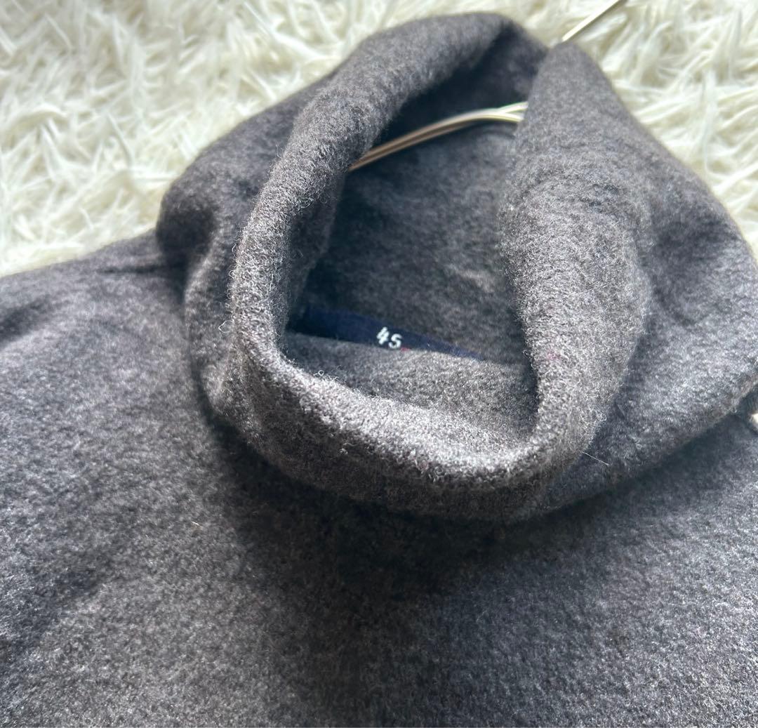 美品　45rpm45R フロートウール 縮絨 タートル ニットロングワンピース