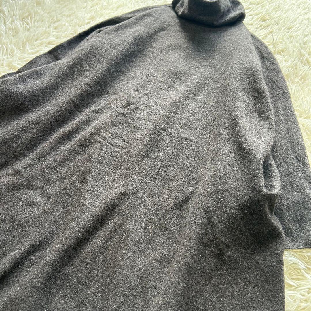 美品　45rpm45R フロートウール 縮絨 タートル ニットロングワンピース