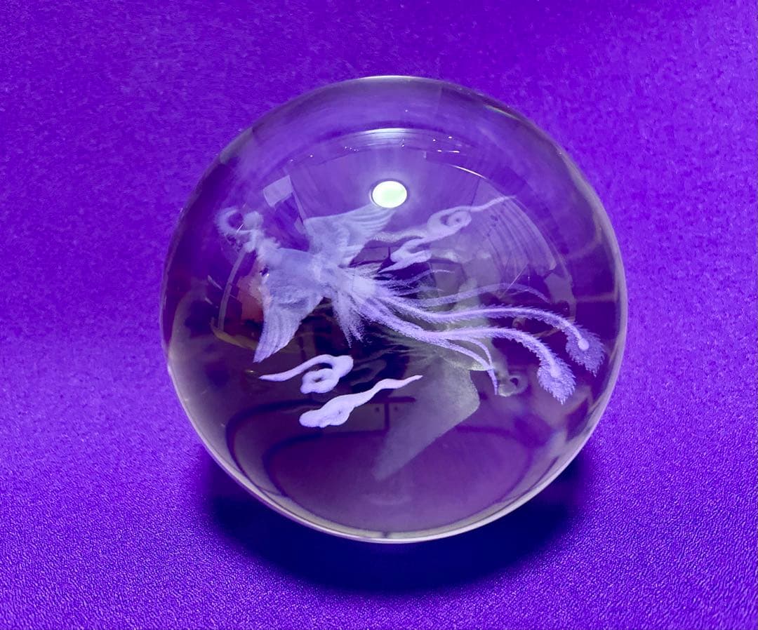 大玉10cm 水晶玉4個セット 鳳凰・龍・亀・虎